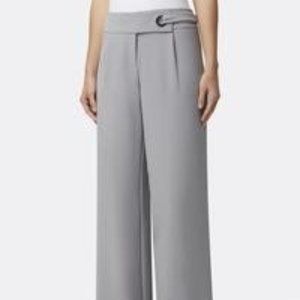 Tahari Pebble Crepe Wide-Leg Pants